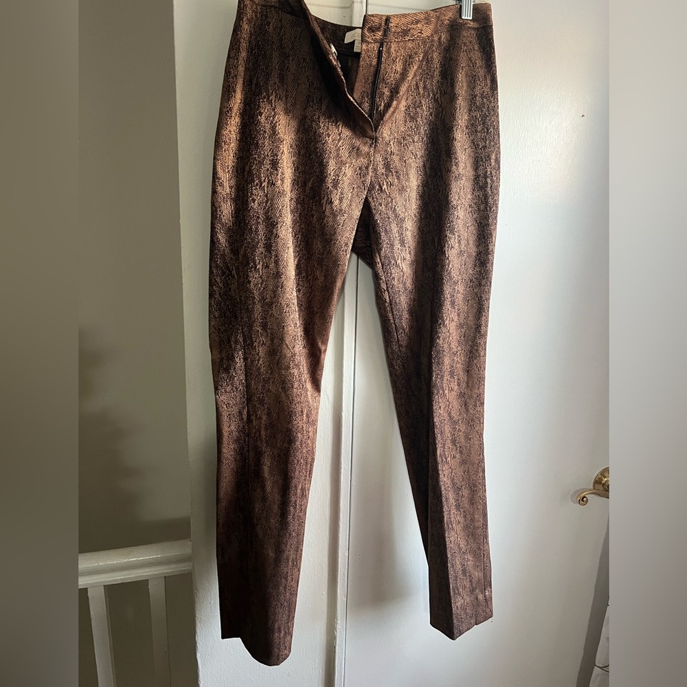 Etcetera Copper-Toned Straight Leg Pants